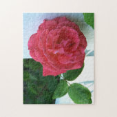 Roze koraal roos legpuzzel (Verticaal)