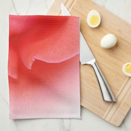 roze koraal roos theedoek (Quarter Fold)