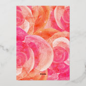 Roze, koraal Roos, Turquoise Foto Birthday Folie Uitnodiging (Achterkant)