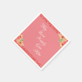 Roze koraal,  servet (Hoek)