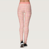  roze koraal sterren Trendy Patroon Leggings (Achterkant)