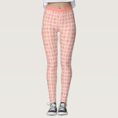  roze koraal sterren Trendy Patroon Leggings (Voorkant)