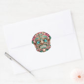 Roze Koraal Tiki Sticker (Envelop)