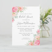 Roze koraal Vrijgezellenfeest van de Roze  ventila Kaart (Staand voorkant)