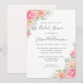 Roze koraal Vrijgezellenfeest van de Roze  ventila Kaart (Voorkant / Achterkant)