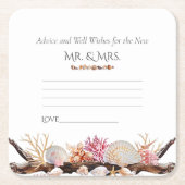  Roze Koraal Zee Schelpen Parels Zeesterren Drijfh Kartonnen Onderzetters (Voorkant)