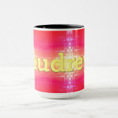 Roze koraalgeel en een aanraking met rood mok (Midden)