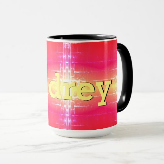 Roze koraalgeel en een aanraking met rood mok (Voorkant rechts)