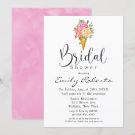 Roze koraalgeel ijsscheurtje Vrijgezellenfeest Kaart