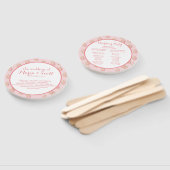 Roze koraalkoraalriffels voor bruiloft — Handje Fa Handwaaier (Niet-gemonteerd)