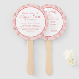 Roze koraalkoraalriffels voor bruiloft — Handje Fa Handwaaier