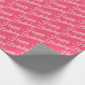 Roze koraalkrant cadeaupapier (Hoek)