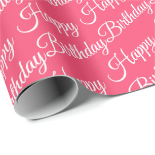 Roze koraalkrant cadeaupapier