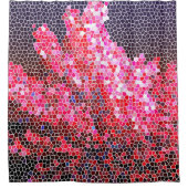 Roze koraalkunst douchegordijn (Voorkant)
