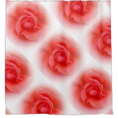 roze koraalroos douchegordijn (Voorkant)