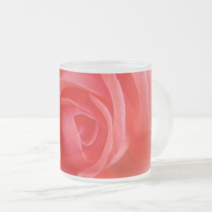 roze koraalroos matglas koffiemok