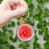 roze koraalroos sleutelhanger (Hand)
