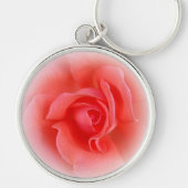 roze koraalroos sleutelhanger (Voorkant)