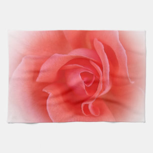 roze koraalroos theedoek