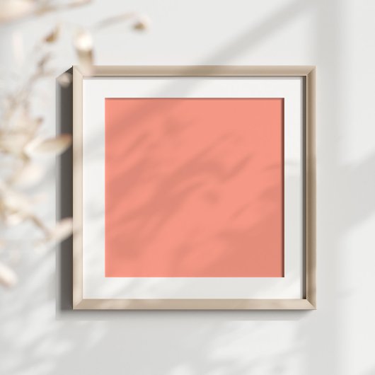 Roze koraalvaste kleur poster