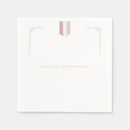 Roze Koreaans meisje 1e verjaardag Doljanchi Servet