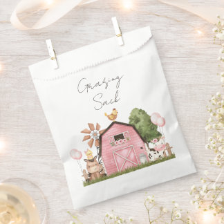 Roze korn Animal Party Grazing Sack Favor Bags Bedankzakje