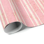 Roze kornbloem stripe-papier voor onmiddellijke v cadeaupapier (Rol Hoek)