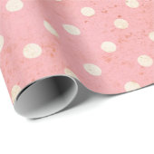 Roze kornflower  poladot papier (Rol Hoek)