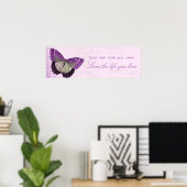  roze korrelig inspirerend citaat poster (Thuiskantoor)