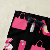 Roze korrelige dingen — heels purt make-up design strandlaken (In situ)