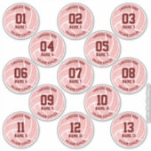 roze korset van 13 volleybalfeesten sticker (Voorkant)
