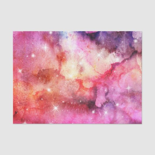 Roze Kosmisch (Ontwerp 38 Roze Reeks) Tissuepapier (Voorkant)
