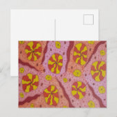 Roze kosmische Snoepjes Briefkaart (Voorkant / Achterkant)