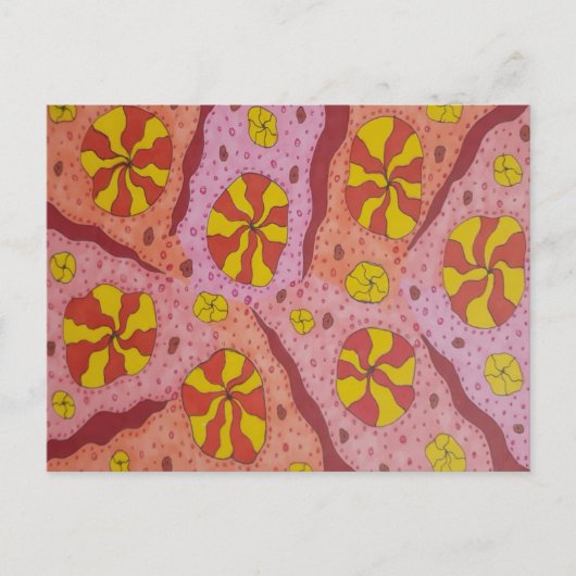 Roze kosmische Snoepjes Briefkaart (Voorkant)