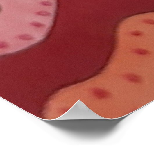 Roze kosmische Snoepjes Poster (Hoek)