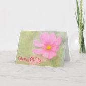 Roze kosmos Blank denken van uw Kaart (Voorkant)