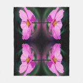 Roze Kosmos Bloem Abstract Fleece Deken (Voorkant)