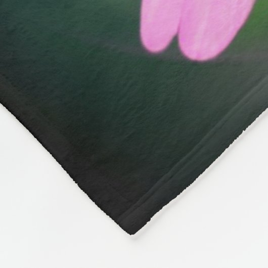 Roze Kosmos Bloem Abstract Fleece Deken (Hoek)