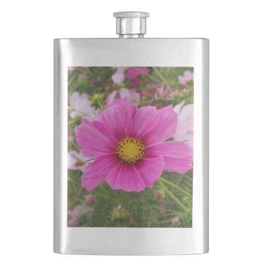 Roze Kosmos Bloem Flacon (Voorkant)