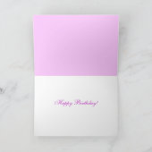 Roze Kosmos Bloem Gelukkige Verjaardag Kaart (Binnen)