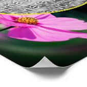 Roze Kosmos Bloem Lijst Creëer Uw Eigen Foto Poster (Hoek)