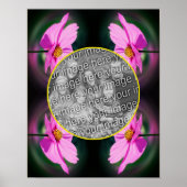 Roze Kosmos Bloem Lijst Creëer Uw Eigen Foto Poster (Voorkant)