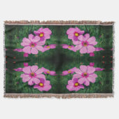 Roze Kosmos Bloemen Abstract Deken (Voorkant)