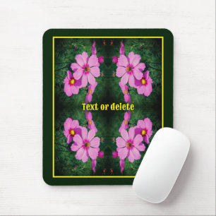 Roze kosmos bloemen Abstract gepersonaliseerd Muismat