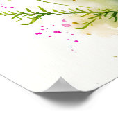 Roze Kosmos Bloemen Art Print Poster (Hoek)