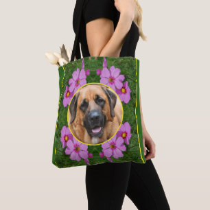 Roze Kosmos Bloemen Creëer Uw Eigen Foto Tote Bag