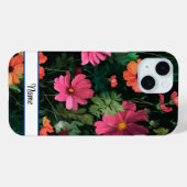 Roze Kosmos Bloemen Ontwerp Case-Mate iPhone Case (Achterkant (horizontaal))