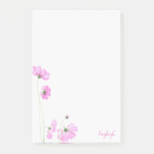  Roze Kosmos Bloemen Post-it® Notes (Voorkant)