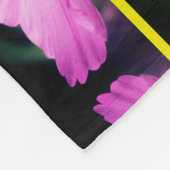 Roze Kosmos Bloemspiegelpatroon Fleece Deken (Hoek)