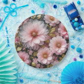 Roze Kosmos Collectie Papieren Bordje (Feest)